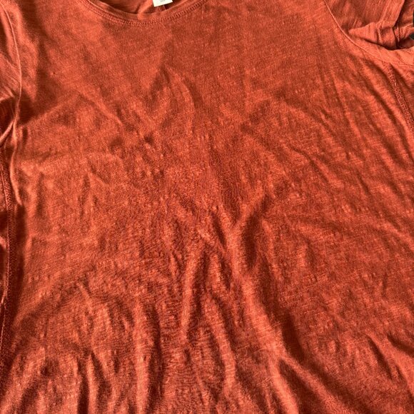 Style & Co Women’s Rust Orange Swing Top Size M 100% Cotton Short Sleeve Tee - Picture 6 of 6